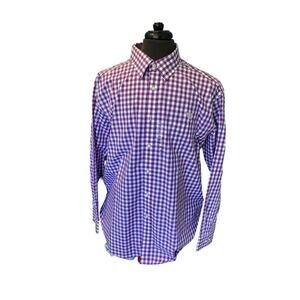 XL Washington Huskies Men's Button Down Gingham Shirt The W Collection NWT